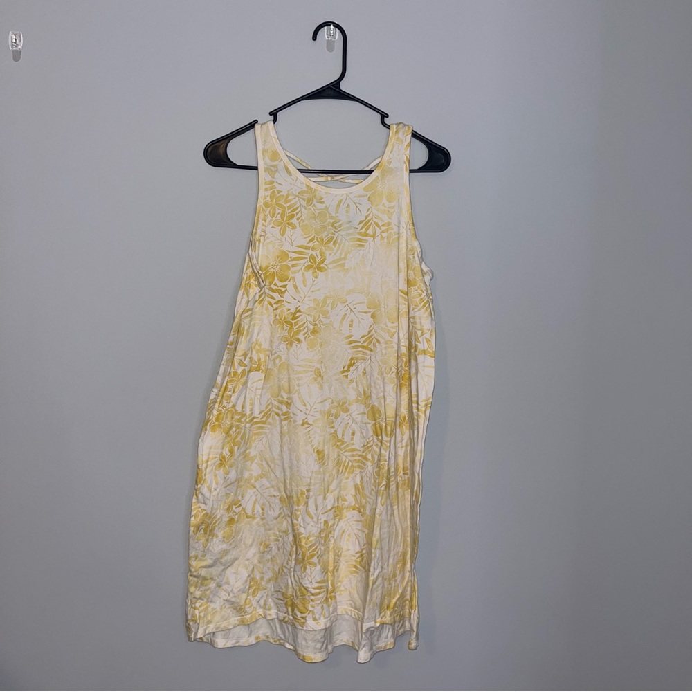 Old Navy Yellow and Cream Kids Casual Dress